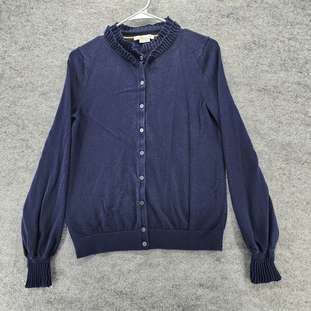 Boden Sweater Womens US 6 Button Front Blue Long Sleeve